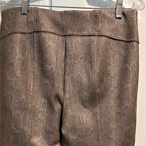 Anthropologie Taupe Reptile Pattern Trousers